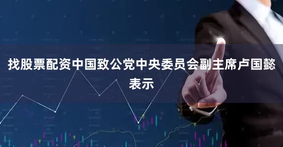 找股票配资中国致公党中央委员会副主席卢国懿表示